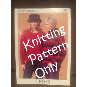 New Sirdar 5490 Cappuccino Double Knitting DK Pullover Sweater Pattern